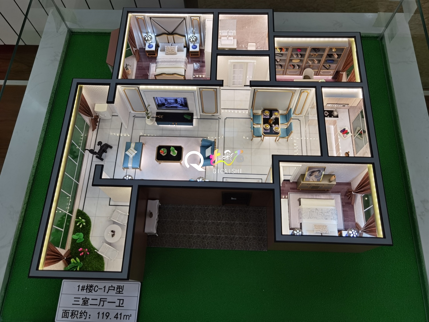 单体户型沙盘